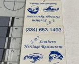Vintage Matchbook Cover  J. P.’s Southern Heritage Restaurant  Theodore,... - £9.95 GBP