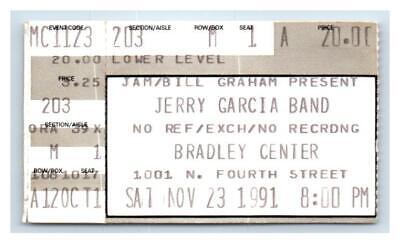 Primary image for Jerry Garcia Banda Concierto Ticket Stub Noviembre 23 1991 Chicago Illinois