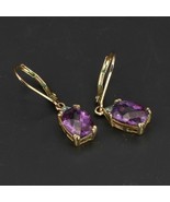 Ross Simons Alexandrite &amp; Diamond Earrings Leverback Gold over Sterling ... - £109.97 GBP