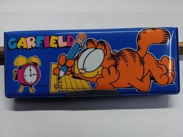 Rare Paws Garfield Pencil Pen Case Magnetic Closures Double Sided Alarm ... - $33.65