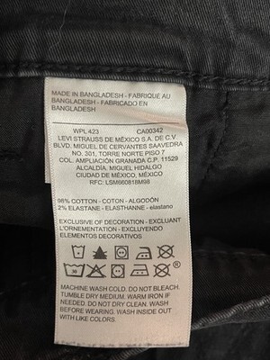 Levis Jeans Mens 32x32 Black Signature S67 Athletic Straight Leg Denim Stretch Item image 5