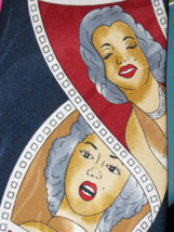 Abstract Marilyn Monroe Tie on  Film Strip DiModa Peacock Silk Trading Handmade - $14.25