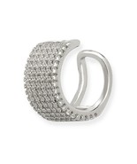 Sterling Silver Multi Row Clear CZ Single Ear Cuff - $58.64 CAD