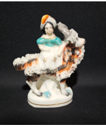 Antique Staffordshire Figurine Princess Victoria as a Child w/ Dog c.1850s - $277.43 CAD