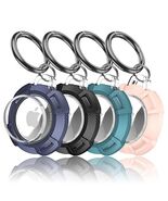 4 Pack Apple Tag Holder Case PC+TPU Scratch Resistant Black Blue Green Pink - $18.60 CAD