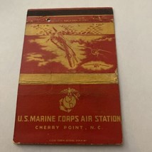 Vintage Matchbook Cover Matchcover US Marine Corps Air Station Cherry Point NC - £3.15 GBP