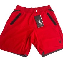 Spyder Active Men Shorts Red Athletic Moisture Wicking Stretch Medium M New NWT - £29.57 GBP