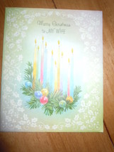 Vintage Norcorss Parchment Merry Christmas to My Wife Card   - $6.99