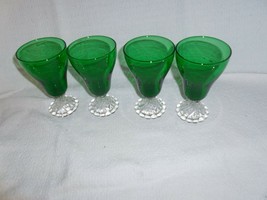 4 Anchor Hocking Forest Green Inspiration (Burple) 5.75&quot; Water Glasses - $39.59