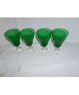 4 Anchor Hocking Forest Green Inspiration (Burple) 5.75&quot; Water Glasses - £31.64 GBP