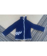 Handmade Crochet Toddler Sweater Size 3-4t Navy Blue With Elephant Butto... - £25.72 GBP
