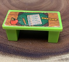 Vintage 1970s Fisher Price Little People Yellow School Teacher Desk - $9.68