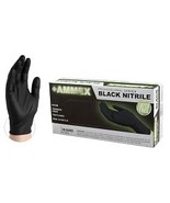 Ammex Corporation AMMEX Black Nitrile PF Exam Gloves, Small - $136.65 CAD