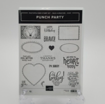 Stampin’ Up! Sale-A-Bration Punch Party Photopolymer Stamp Set 155300 -Set of 16 - £11.49 GBP