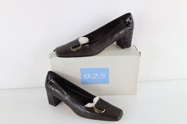 Vtg 90s Streetwear Womens 9 M Leather Alligator Print Heels Shoes Pumps ... - $719.71 MXN