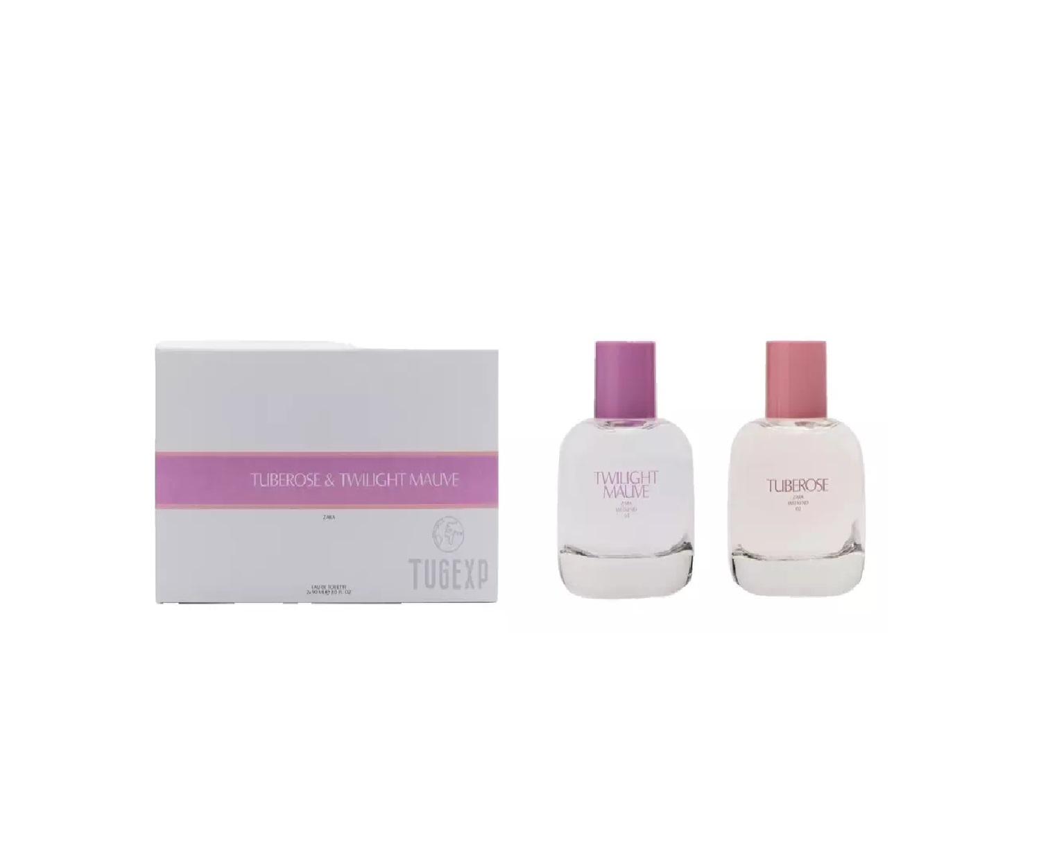 ZARA Tuberose & Twilight Mauve 2 x 90ml Duo Set EDT Parfum Spray Fragrance New
