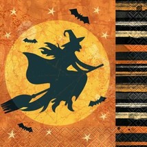 Full Moon Witch Halloween 16 Ct Beverage Napkins - £2.62 GBP