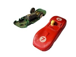 Vtg Marx Toys International Sports Race Slot Car 1 Red Parts of Green Fair - £19.98 GBP