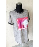 MTV Music Television Logo Pink Purple Grey Lightweight T-Shirt - Women&#39;s L - $25.91 CAD