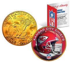 Kansas City Chiefs Nfl 24K Gold Plated Ike Dollar Us Coin * Nfl Licensed * - £7.40 GBP