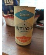 VINTAGE CARLTON SHUTTLECOCK TIN W/ 3 SHUTTLECOCK - $112.24 MXN