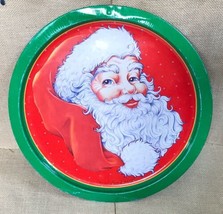 Vintage LeeBo Cheryl Ann Johnson Santa Claus Tin Tray Christmas Holiday ... - $5.94