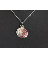 Armenian Pomegranate Necklace with Red Zircon Stones Silver Pomegranate ... - £22.81 GBP