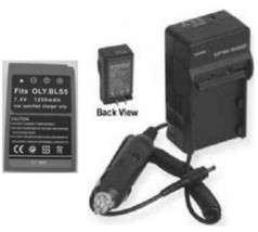 BLS-5 SBLS-5 Battery + Charger For Olympus E-PL5 E-PL6 E-PM2 Stylus 1 OM-D E-M10 - £19.22 GBP