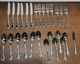 Oneida Mandolina 27-Pieces of Flatware 18/10 Stainless Steel - £120.27 GBP