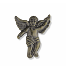 Antiqued Gold Angel On My Shoulder Lapel Pin - £15.97 GBP