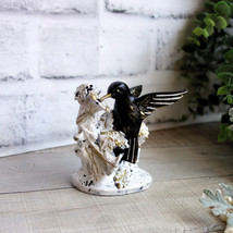 Courtly Song Bird Decor Black White Stripe Decor Hummingbird Figurine - £30.63 GBP