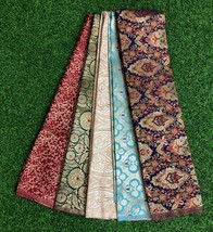 5 Pcs Bundle Banarasi Brocade Fabrics, Assorted Brocade Bundle Fabric - NF26 - $27.99