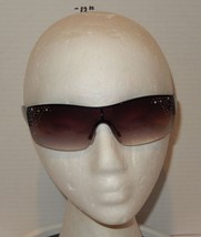 Women&#39;s Embellished Rimless Shield Sunglasses Tinted Bling Rhinestone Glam - $14.80