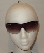 Women&#39;s Embellished Rimless Shield Sunglasses Tinted Bling Rhinestone Glam - $14.80