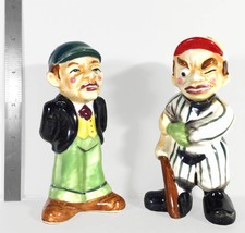 Vintage Baseball Player &amp; Umpire 5&quot; Ceramic Salt &amp; Pepper Shakers (Circa... - £21.13 GBP