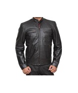 Men Leather Jacket Vintage Biker Café Racer Designer Distressed Genuine ... - $277.46 CAD