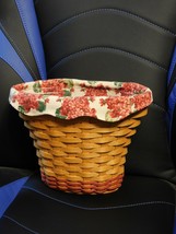 2002 Bonnie Longaberger Tapered Basket w/ Cloth &amp; Plastic Liners - $22.99