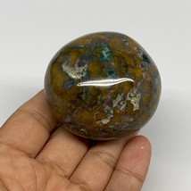 154.5g, 2.1&quot;x2&quot;x1.5&quot; Natural Ocean Jasper Palm-Stone Orbicular Jasper, B30802 - £9.82 GBP