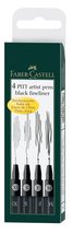 Faber-Castell Pitt Artist Pen 167115 India Ink Pens Pack of 4 M F S XS B... - £8.11 GBP