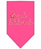 Mele Kalikimaka Screen Print Bandana Bright Pink Small - £9.28 GBP