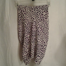 TopShop 2 skirt NWT purple ruched black cream zipper gathered - £31.17 GBP