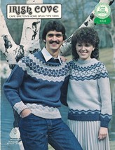 3X Adults Irish Cove Cape Breton&#39;s Home Spun Yarn Sweater Knit Patterns 34-42 - £10.22 GBP