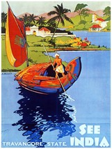 3555.Vintage 18x24 Poster.Room wall art design.See INDIA.Ride.Travel Art Decor - £22.37 GBP