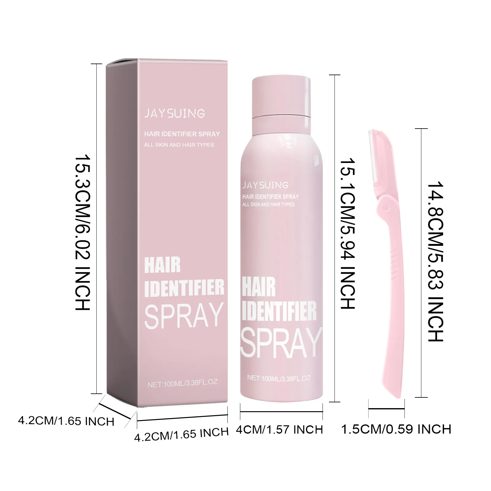 Hair Identifier Spray Set For Face Shaving Moisturizing Dermaplaner Spra... - $25.76 CAD