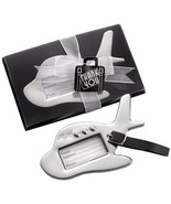 New LOT Of 8 KATE ASPEN Chrome Airplane LUGGAGE TAGS In Gift Boxes FREE ... - £21.35 GBP