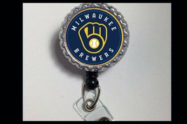 Milwaukee Brewers work Retractable Reel ID Badge Holder nurse secretary Lpn cna - £3.68 GBP