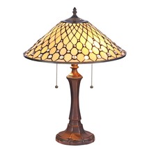 Chloe Lighting CH35945AJ16-TL2 Fanny Tiffany-Style Victorian 2 Light Table Lamp  - £116.65 GBP