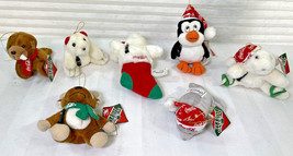 Lot of 7 Coca-Cola Trim-a-Tree Miniature Christmas Ornaments - $44.43
