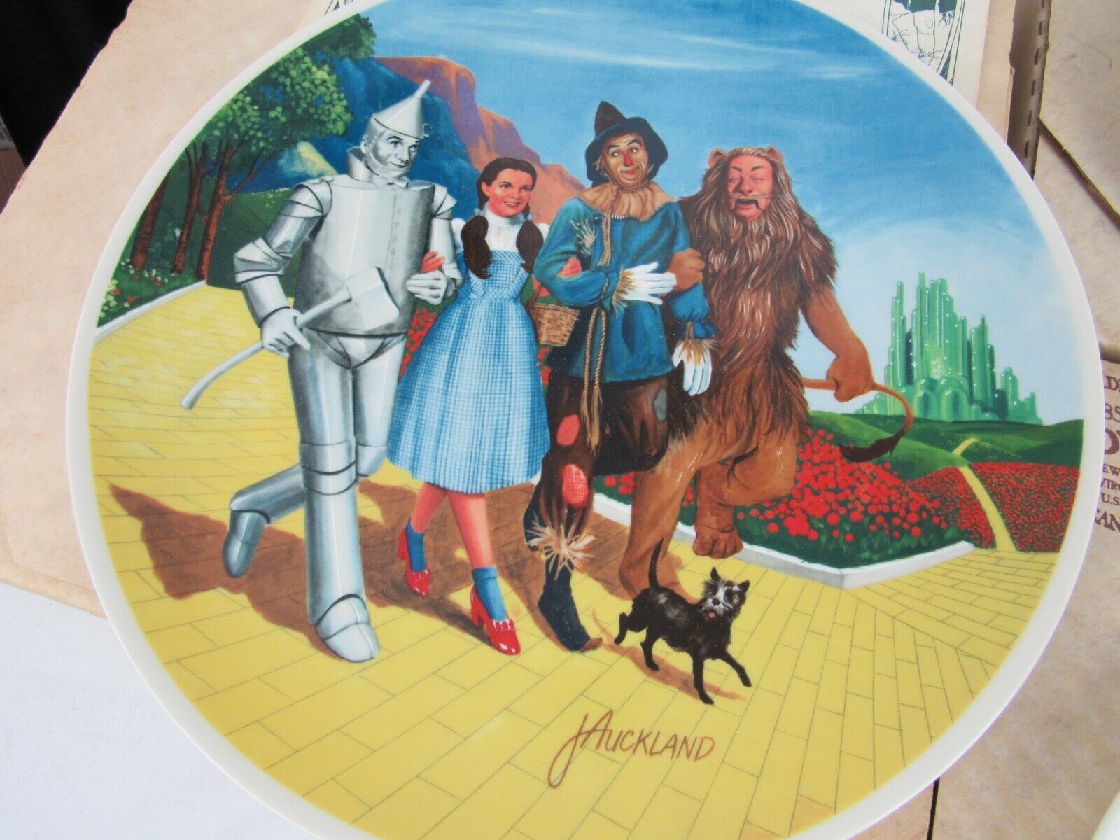 x5 Wizard of Oz Knowles Collector Plates WITH COA & BOX 1970's Auckland FINALE - £93.80 GBP