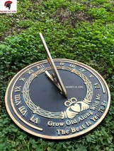 NauticalMart Brass Garden Sundial Grow Old with Me Unique Wedding Idea f... - £77.77 GBP